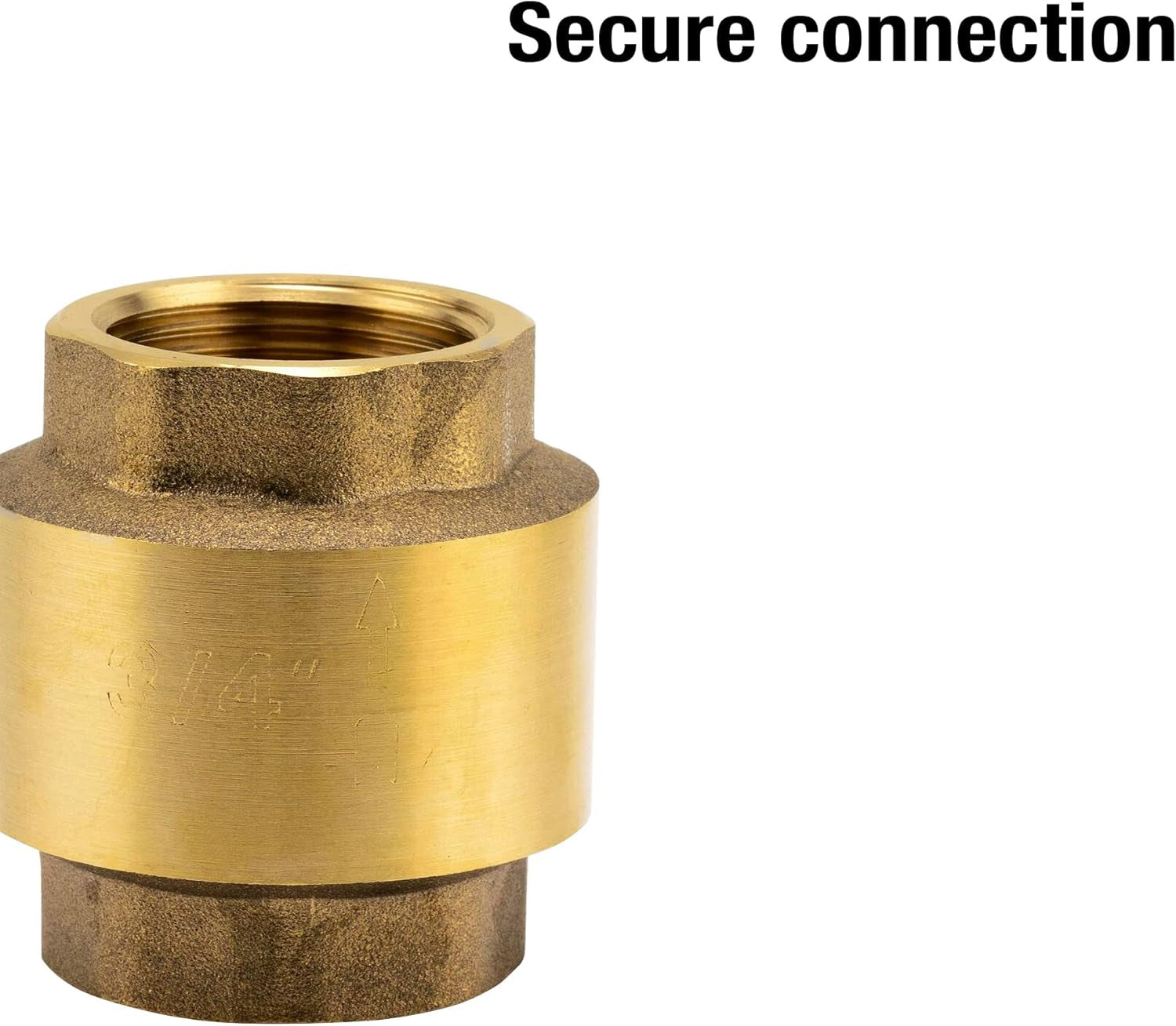Valvola intermedia Gardena in ottone: valvola unidirezionale in ottone massiccio, filettatura 42 mm (G 1 1/4 pollici) per il collegamento alle pompe (7232-20)