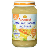 Bio Apfel Mit Banane Und Hirse, Ab Dem 6. Monat, 190 G Naty Shop Titolo predefinito