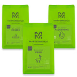Set campioni di caffè in grani biologici Martermühle 3x250g di forza leggera/media I Arabica I Chicchi di caffè biologici interi leggermente tostati, bassa acidità (68/74/426)