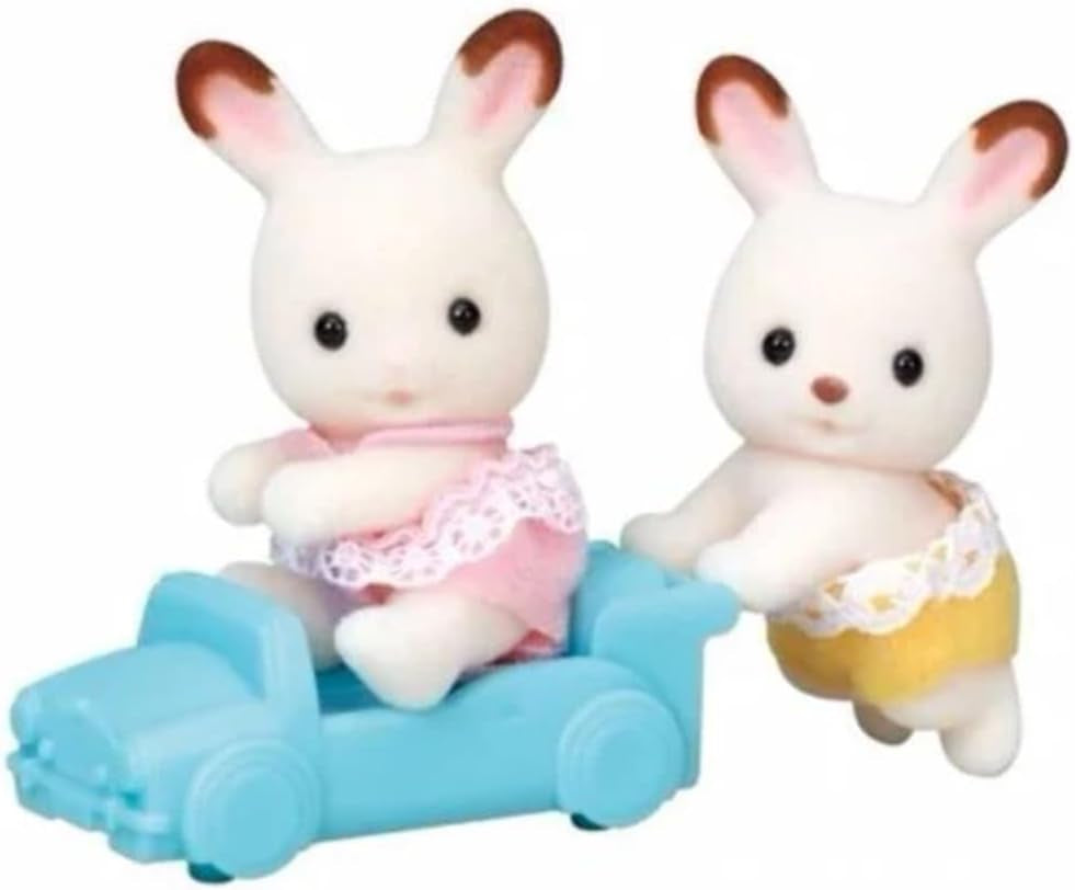 Sylvanian Families L5420 Gemelli Coniglio Cioccolato - Naty Shop Dolls Dollhouse Figures