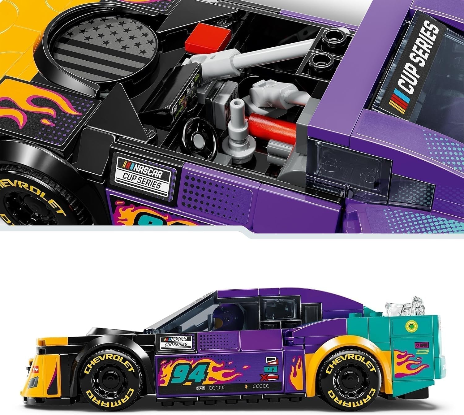 LEGO Speed Champions NASCAR Macchinina giocattolo Chevrolet Camaro ZL1 di prossima generazione; Set da gioco e costruzione di auto da corsa; Regalo per ragazzi e ragazze sopra i 9 anni 76935 Set da costruzione Besuche den LEGO-Store