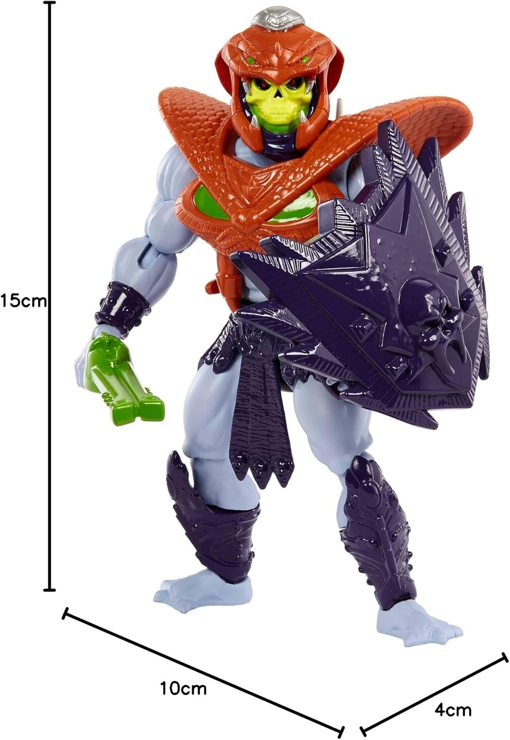 MASTERS of the UNIVERSE Snake Armor Skeletor - 16 giunti mobili, confezione retrò, mini fumetto, per bambini dai 6 anni in su e collezionisti adulti, action figure HKM68 Naty Shop