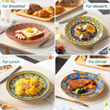 Set piatti piani per 6 persone, set piatti vancasso KRVI per 6 persone, set piatti Ø 27 cm, lavabili in lavastoviglie e adatti al microonde, piatti pasta, piatti colazione, piatti torta