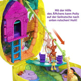 Polly Pocket GKJ64 - Compatto portatile Pineapple Pocket con 8 divertenti funzioni, bambole Polly e Lila, 2 accessori e foglio di adesivi; giocattolo per bambini dai 4 anni in su