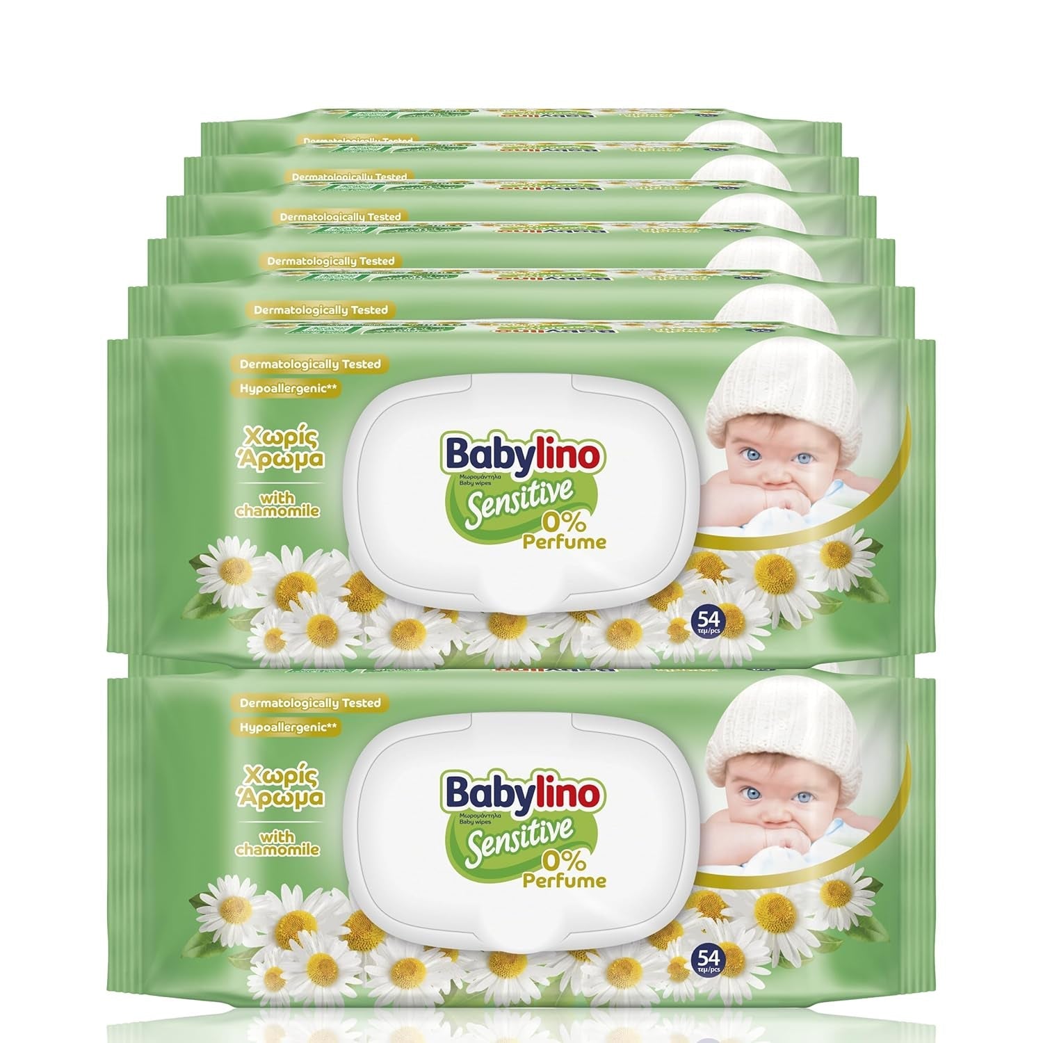 Salviette per neonati sensibili, 0% di profumo, 98% di formula naturale che ripristina l'equilibrio del pH della pelle, Sigillo di freschezza, 54 salviette