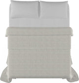 Trapunta estiva Satin Stripes, poliestere, panna, 260X250 Cm Piumini e Trapunte Naty Shop