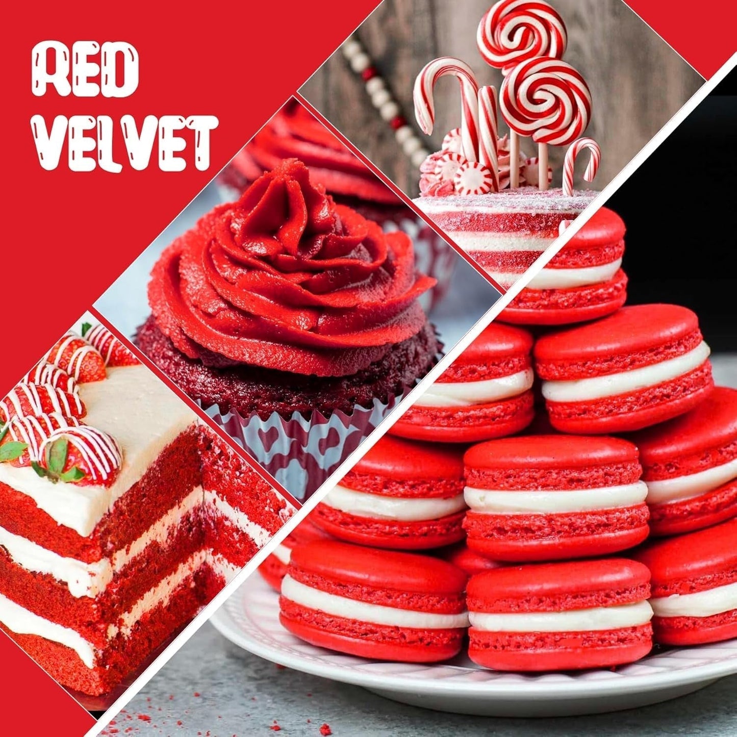 Colorante alimentare - Colorante alimentare liquido altamente concentrato per torte, prodotti da forno, uova di Pasqua, bevande - Colorante alimentare senza zucchero per fondente, glassa, slime, decorazione di torte (Red Velvet, 236 ml)