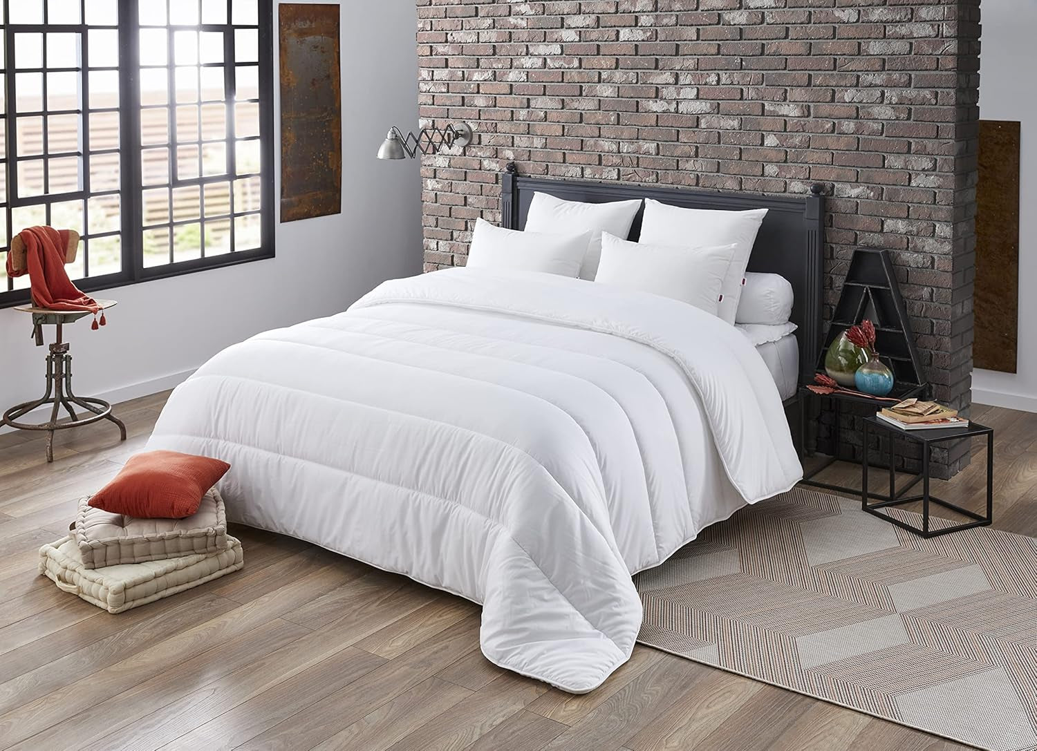 Piumino, Antiacaro, Bianco, 240 X 220 Cm, Per letto matrimoniale, Trapunta Niagara, Morbido e confortevole, Lavabile in lavatrice a 40 °C Trapunte e trapunte Naty Shop 240 X 220 Cm Unique