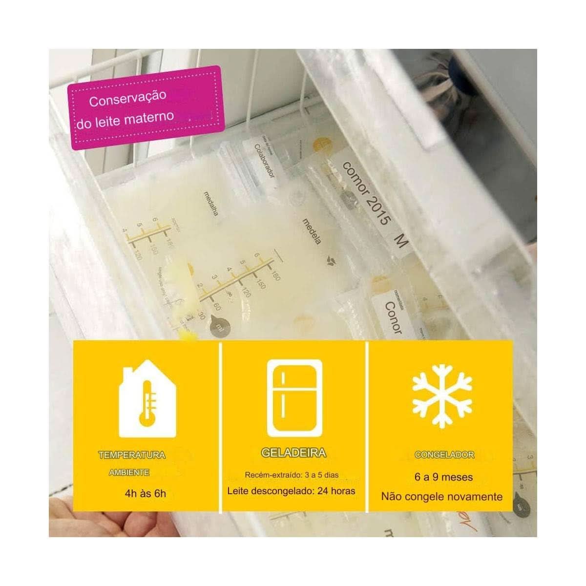 Sacchetti per la conservazione del latte materno Medela 25 pz., ca. 200 ml, bianco (versione spagnola) Accessori Alimentazione e Allattamento Bebe Naty Shop