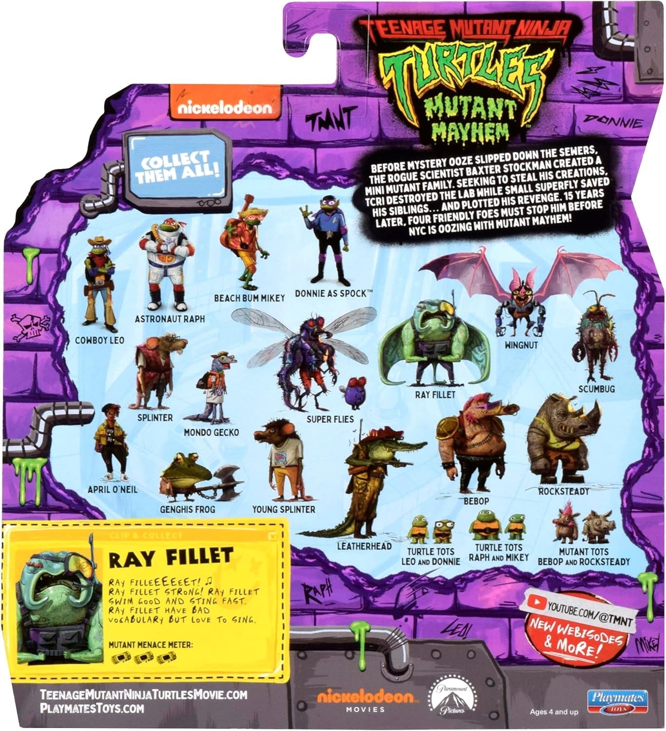 Tartarughe NINJA TEENAGE MUTANT - Figura base Ray Fillet Action figures Naty Shop