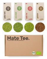 Set degustazione tè Mate ● 4 varietà di tè Mate biologico ● 100 g cadauna Erva Mate + Yerba Mate + Tè Verde Mate + Tè Mate Roasted