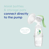 Tiralatte manuale MAM - tiralatte comodo e compatto per il latte materno che include 1 biberon anti-coliche MAM Easy Start Accessori Alimentazione e Allattamento Bebe Naty Shop