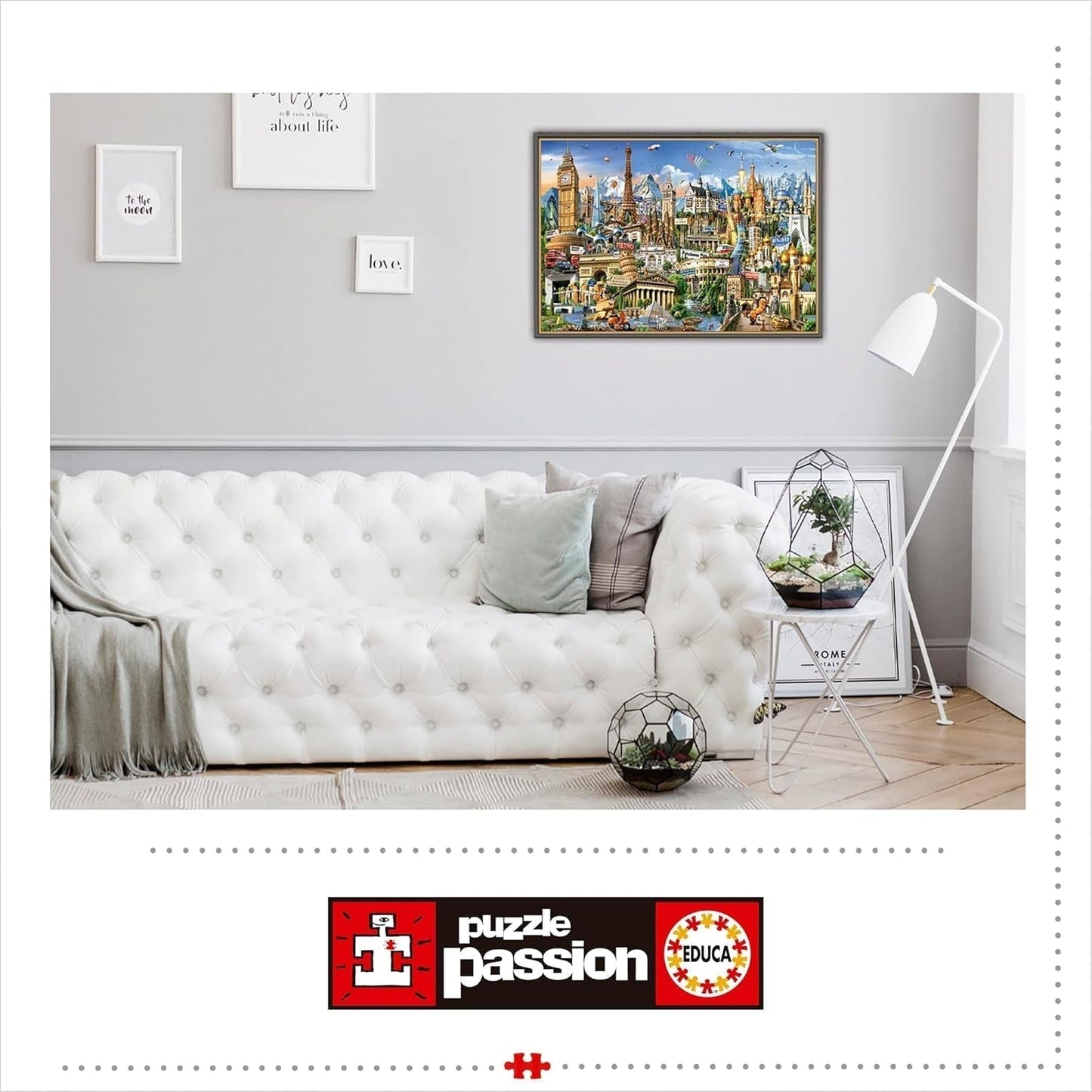Educa - Puzzle 2000 pezzi per adulti | Monumenti d'Europa, puzzle 2000 pezzi per adulti e bambini dai 14 anni, Attrazioni turistiche (17697) Puzzle Naty Shop