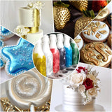 Essbarer Glitzer - 3 Torten Kuchen Deko Essbare, Metallic Lebensmittelfarbe Flüssiges, Glitter commestibili per muffin, cocktail, marshmallow - 10Ml Naty Shop
