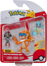 Pokémon PKW3057 Battle Figure Set-Piepi, Tanhel, Lauchzelot Action figure Naty Shop Gladiantri, Schiggy, Panpyro