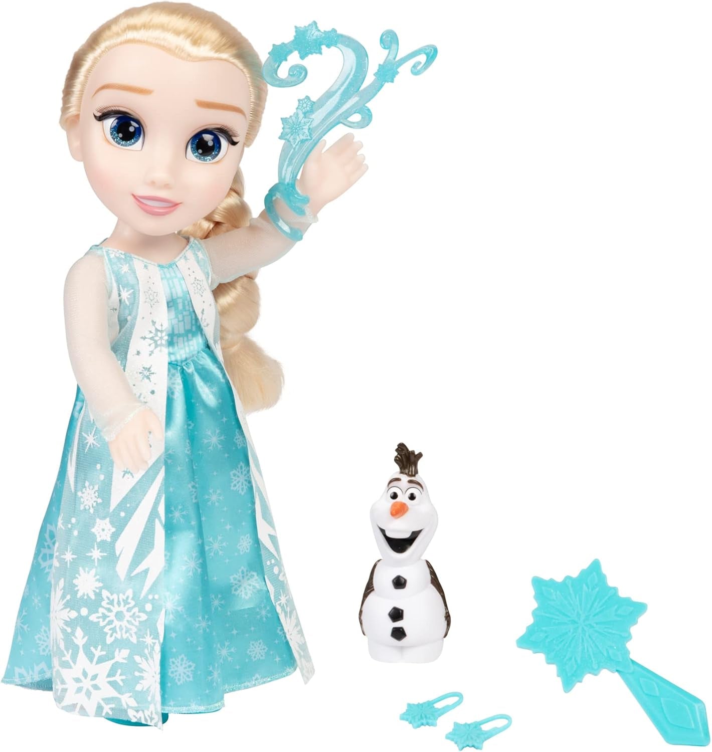 Disney Die Eiskönigin - Frozen - Bambola ELSA cantante 35 cm, che canta "Let It Go", compresi accessori per un divertimento extra, perfetta per ragazze dai 3 anni, 225306, Türkis