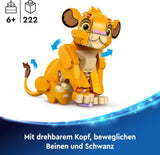 LEGO Ç€ Disney Simba, il cucciolo del re leone, giocattolo da costruzione per bambini, playset fantasy con la figura del leone, fantastica idea regalo per ragazze e ragazzi dai 6 anni, giocattolo per bambini 43243 Set da costruzione Beuche den LEGO-Store