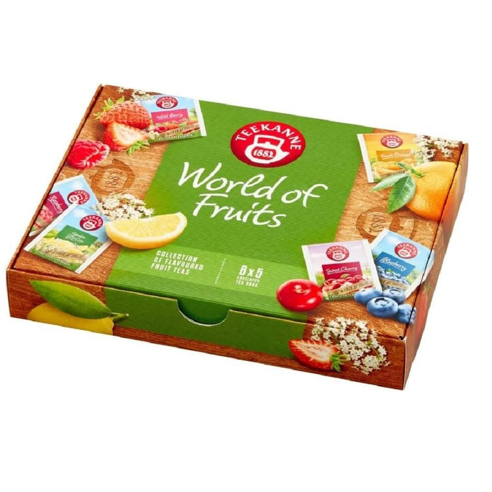 Teekanne World of Fruits Scatola di selezione di tè alla frutta 6 gusti 5 bustine di tè