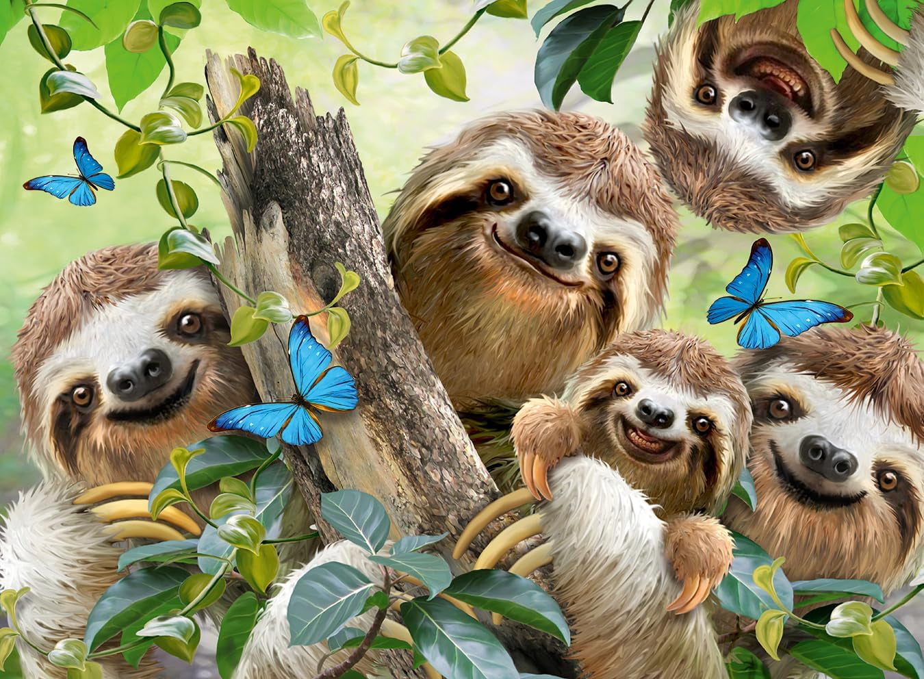 Ravensburger Puzzle 12000203 - Sloth Selfie - puzzle da 500 pezzi per adulti e bambini dai 10 anni, puzzle con motivo di animali Puzzle Naty Shop Classic