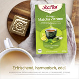Tè Yogi - Tè verde Matcha con limone, tè verde ayurvedico alle erbe biologico, miscela di tè verde, matcha, citronella e lime, confezione da 6 tè Yogi, 6x17 bustine di tè (102 bustine di tè in totale)