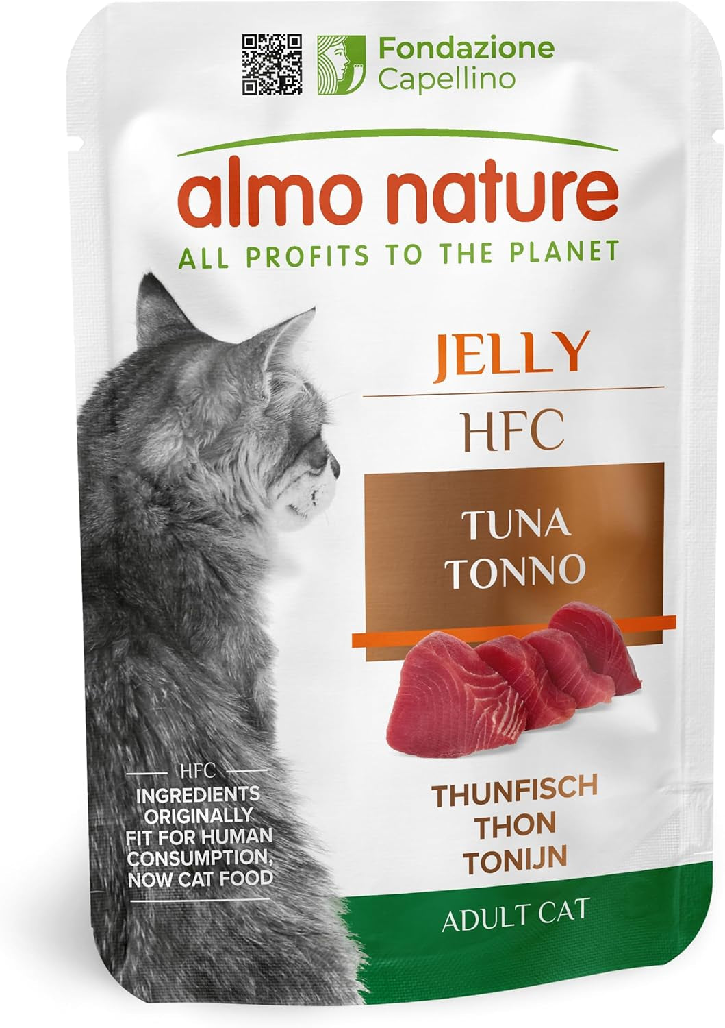Almo Nature HFC Jelly cibo umido per gatti - con tonno, confezione da 24 (24 x 55g)