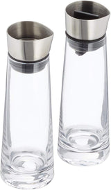 blomus -MACCHIATO- Set zucchero e panna in vetro, capacità 180 ml, coperchio in acciaio inossidabile, per tè e caffè, lavorazione di alta qualità, aspetto esclusivo (A / L / P: 17 x 5,4 x 5,4 cm, Trasparente, 63510)