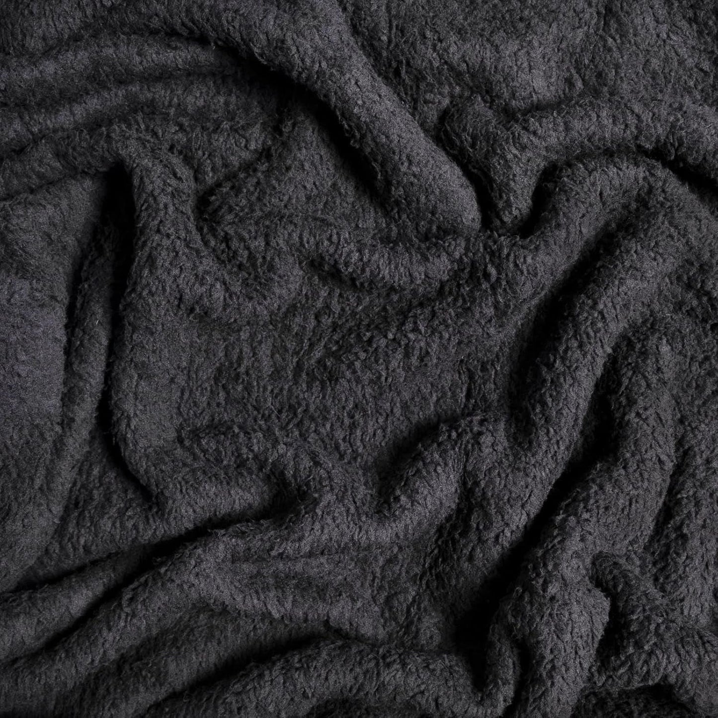 Brentford's Teddy Coperta in Pile Coperta da Letto Grande Peluche Super Morbida e Calda Copriletto per Divano Letto Nero - 150 X 200 Cm Letti e Coperte Besuche den Brentfords-Store