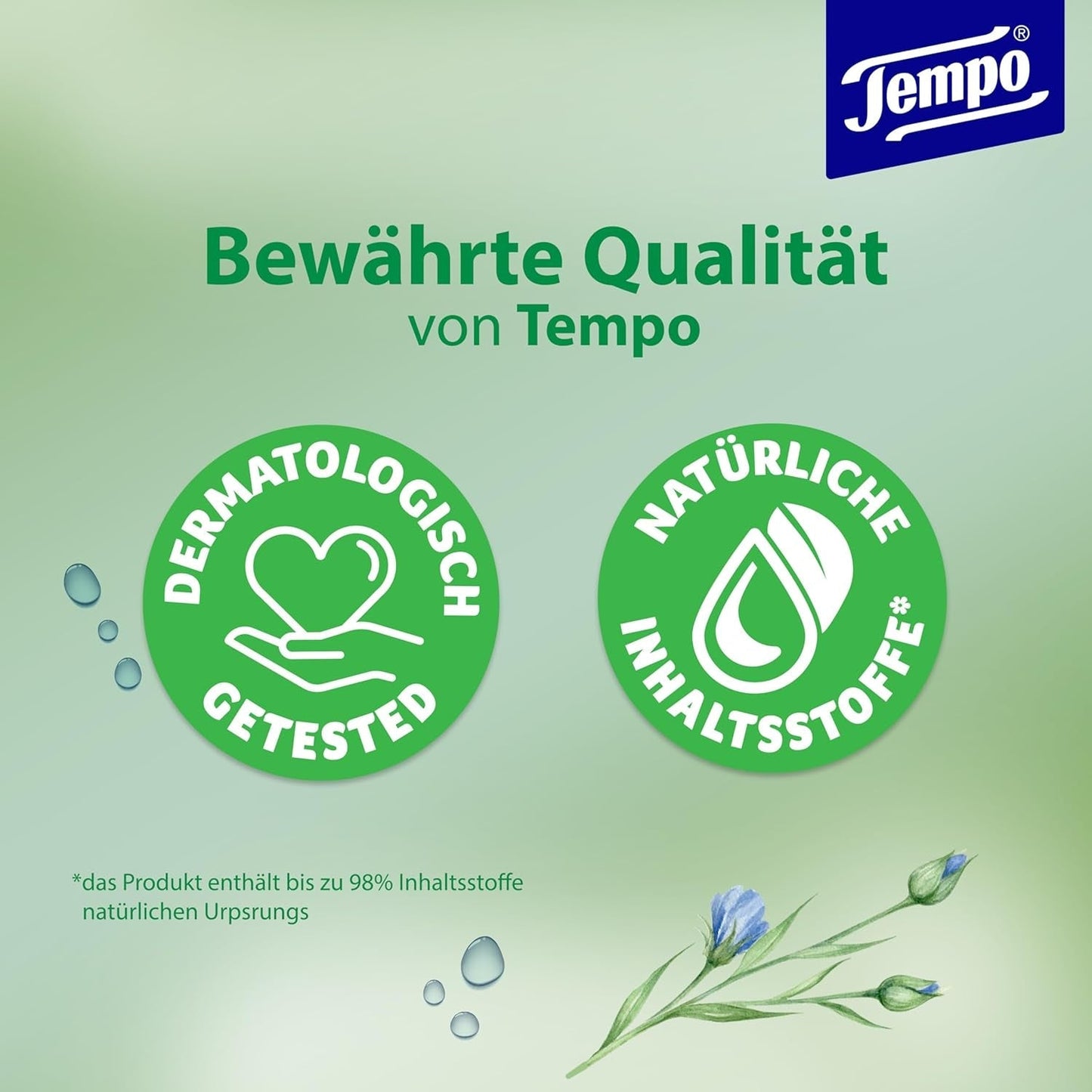 Salviette igieniche Tempo "Gentle & Caring" - Megapack - 16 confezioni da 42 salviette - Duo Packs - con camomilla naturale - carta igienica, dermatologicamente testate e neutre al Ph della pelle