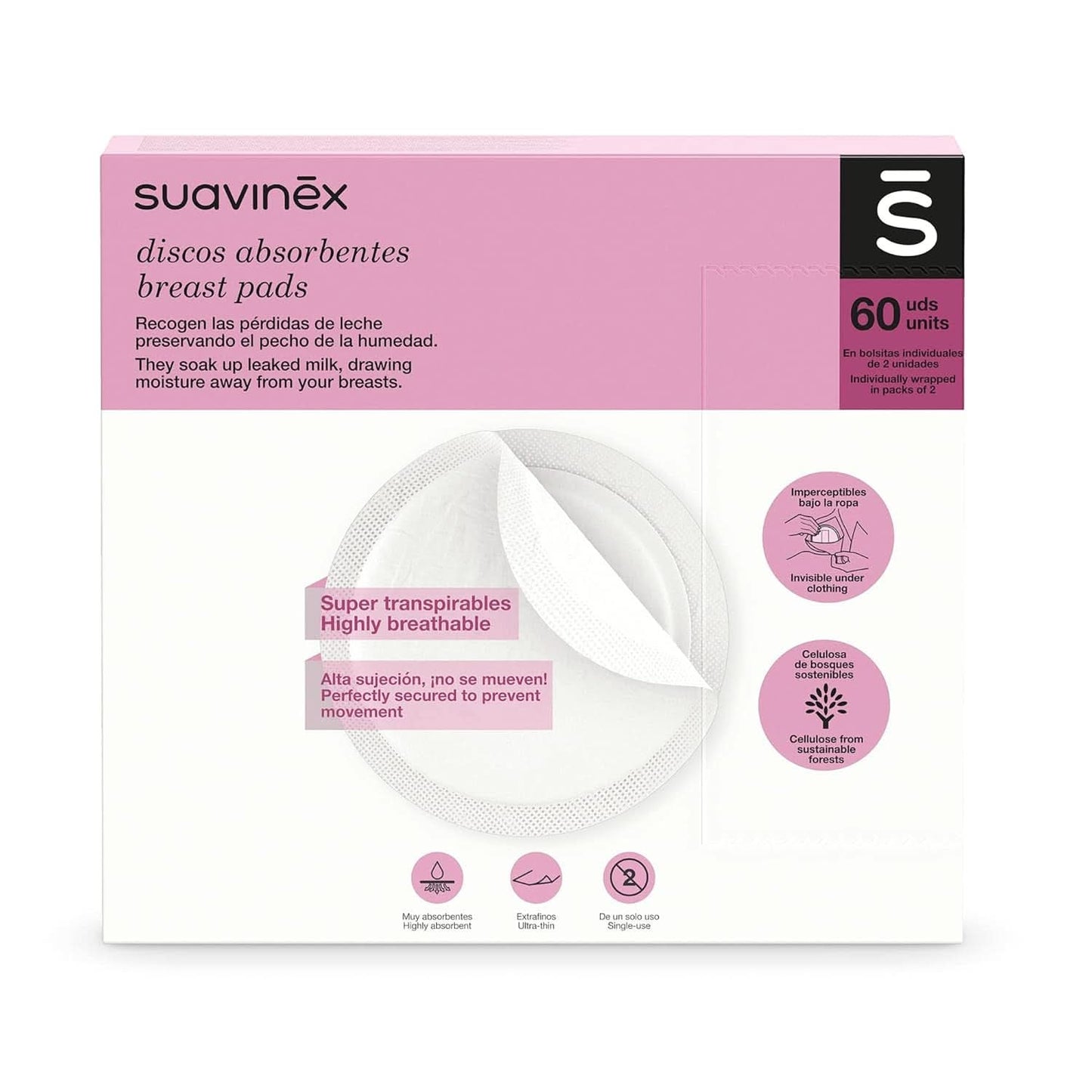 Suavinex 3182126 - Assorbenti Assorbenti Confezione da 60 Accessori Alimentazione e Allattamento Bebe Naty Shop