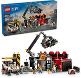 Deposito di rottami LEGO City con macchinine - giocattolo con pressa per rottami e gru, 2 macchinine, 4 minifigure di operai ed edificio per uffici - regali di compleanno per ragazzi e ragazze da 8 anni in su 60472 Set da costruzione Beuche den LEGO-Store Titolo predefinito