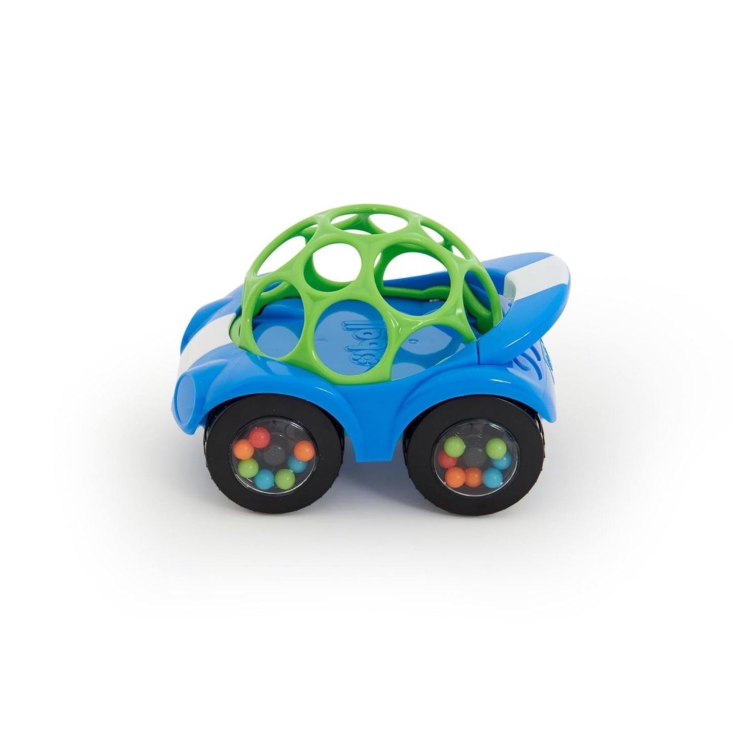 Bright Starts, Oball, Macchinina con sonaglio, Giocattoli per bambini verde-blu Naty Shop