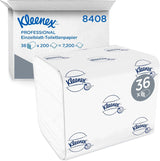 Carta igienica Kleenex a foglio singolo 8408, carta igienica a 2 veli in confezioni sfuse, realizzata con carta certificata FSC, 36 confezioni x 200 fogli (7.200 fogli)