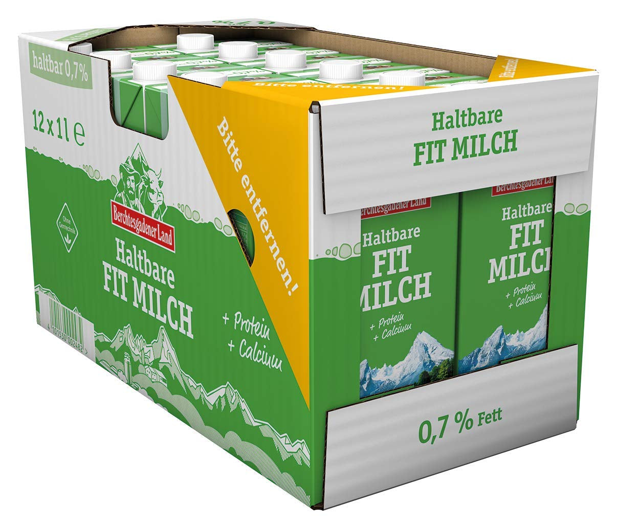 Berchtesgadener Land Haltbare Bergbauern-Milch, 1.5% Fett, 12er Pack (12 x 1 l)