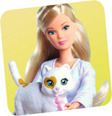 Simba Steffi Love Baby Cats, Puppe di gioco in abiti alla moda con gattini schwangerer e due gattini piccoli, Zubehör, 29cm, da 3 anni