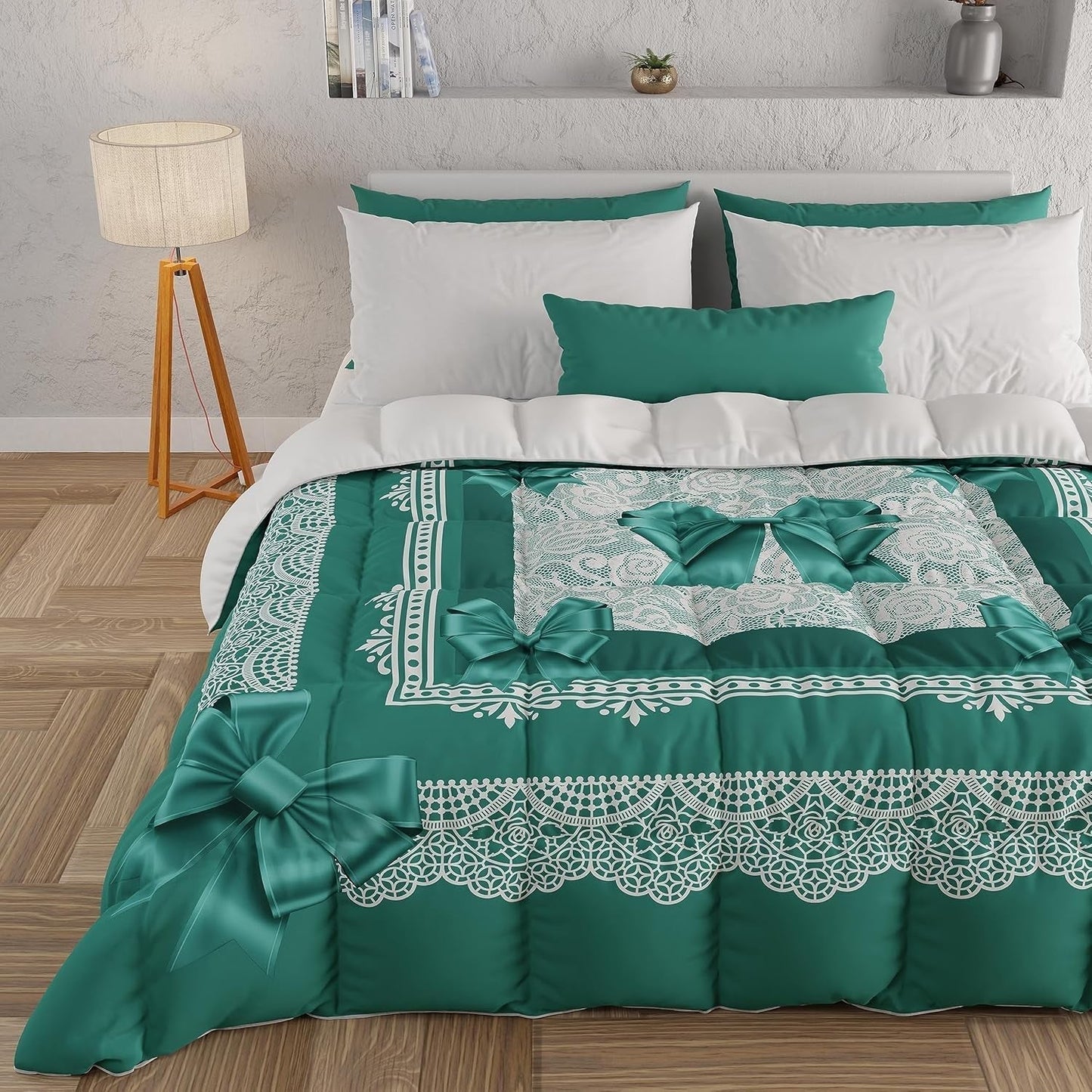 PETTI Artigiani Italiani - Trapunta invernale, Trapunta invernale, Trapunta semplice, Double face, Stampa monocolore e digitale, Microfibra anallergica 100%, Made in Italy