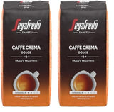Segafredo Zanetti Caffè Crema Dolce - Chicchi interi (confezione da 1 kg) - Adatto per Caffè Crema - Chicchi di caffè dalla tostatura da leggera a media dal gusto delicato ed equilibrato (confezione da 2)