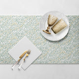 PAW - Runner da tavola in Airlaid (40 Cm X 24 M) I Decorazioni da tavola per Comunione, Cresima, Matrimonio, Anniversario, Festa in Giardino, Battesimo I Decorazioni da tavola Elegante Nastro da tavola - Ramo di salice I Ramo di salice