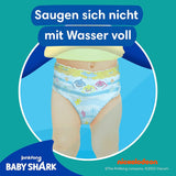 Pannolini da bagno usa e getta Pampers Splashers Baby Shark in edizione limitata 4-5, 11, 9 kg-15 kg, per una protezione sicura in acqua