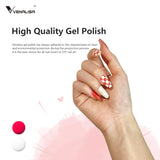 VENALISA Smalto per unghie UV arancione corallo 15ml Smalto per unghie gel per lampada UV per unghie Modelli di smalto gel arancione corallo trasparente per design delle unghie fai da te