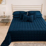 PETTI Artigiani Italiani - Copriletto singolo, copriletto double face, copriletto primaverile, blu notte, bianco, Piumini e trapunte 100% Made in Italy Naty Shop Blu Una Piazza E Mezza