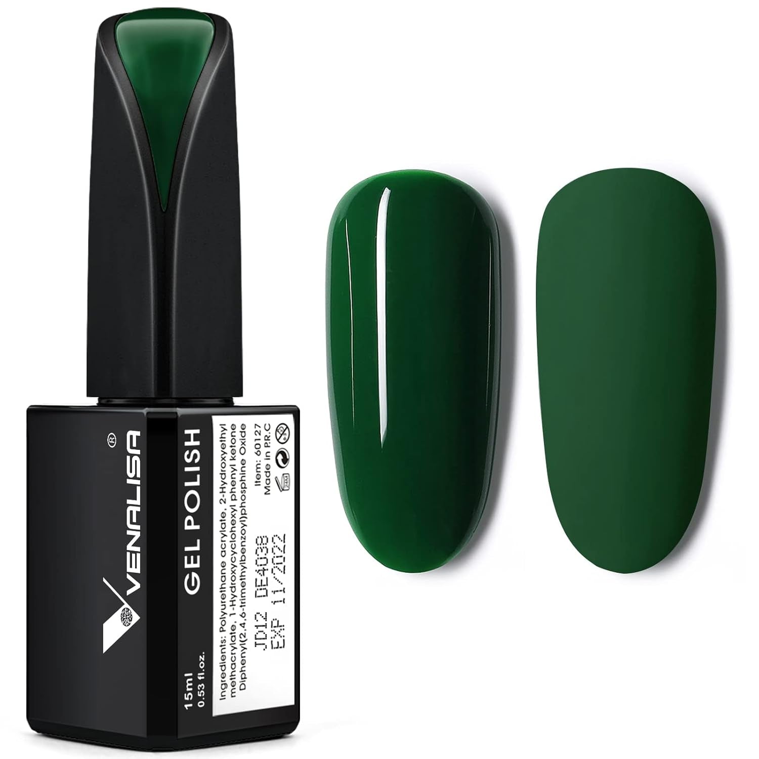 VENALISA Smalto per unghie UV arancione corallo 15ml Smalto per unghie gel per lampada UV per unghie Modelli di smalto gel arancione corallo trasparente per design delle unghie fai da te