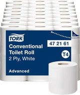 Carta igienica Tork Rotolo Piccolo Bianca T4, Advanced, 2 veli, 48×200 fogli, 472161