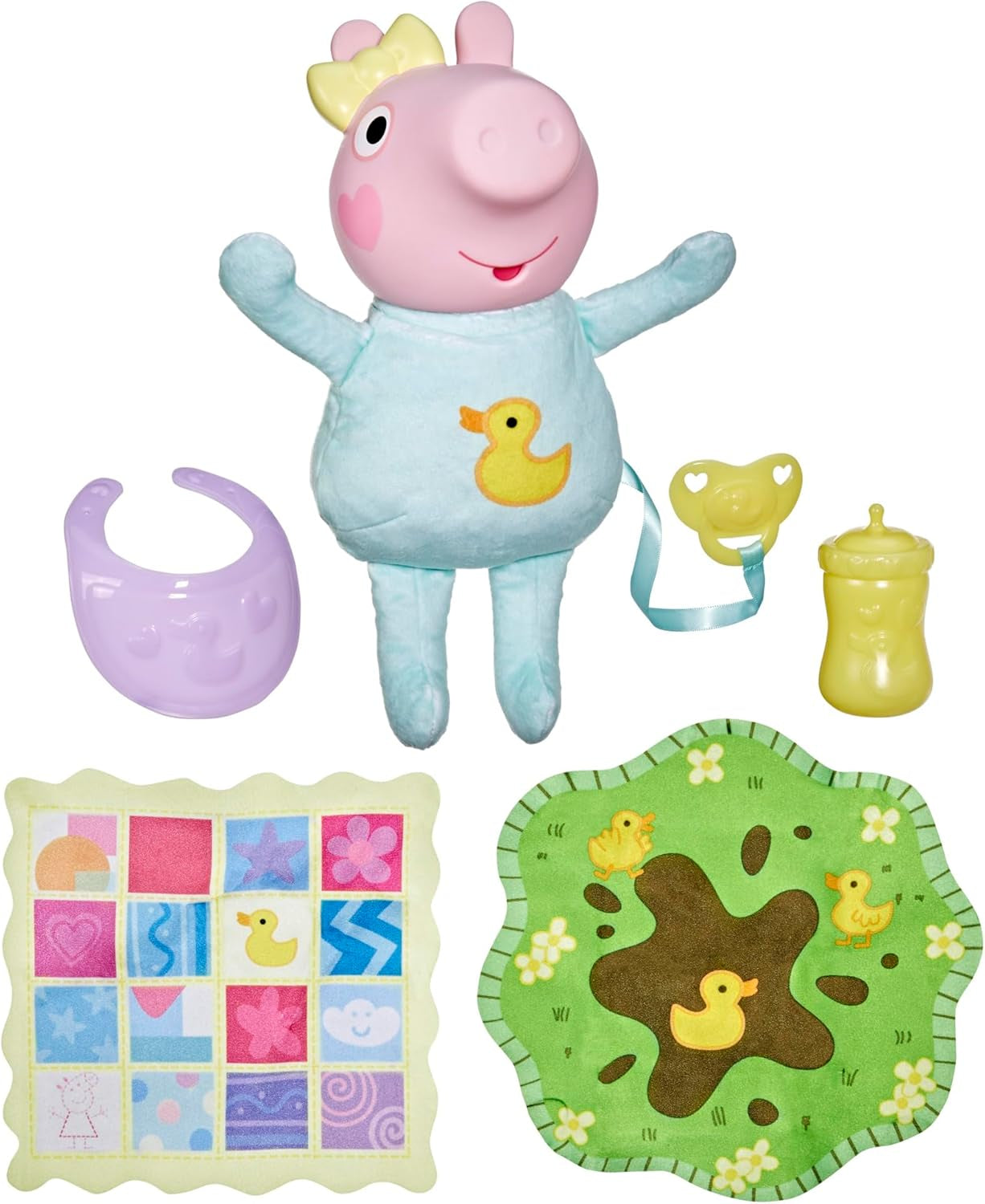 Peppa Pig bambola interattiva Evie da 28 cm con 20 suoni e molte funzioni, set di giocattoli per bambini dai 3 anni in su