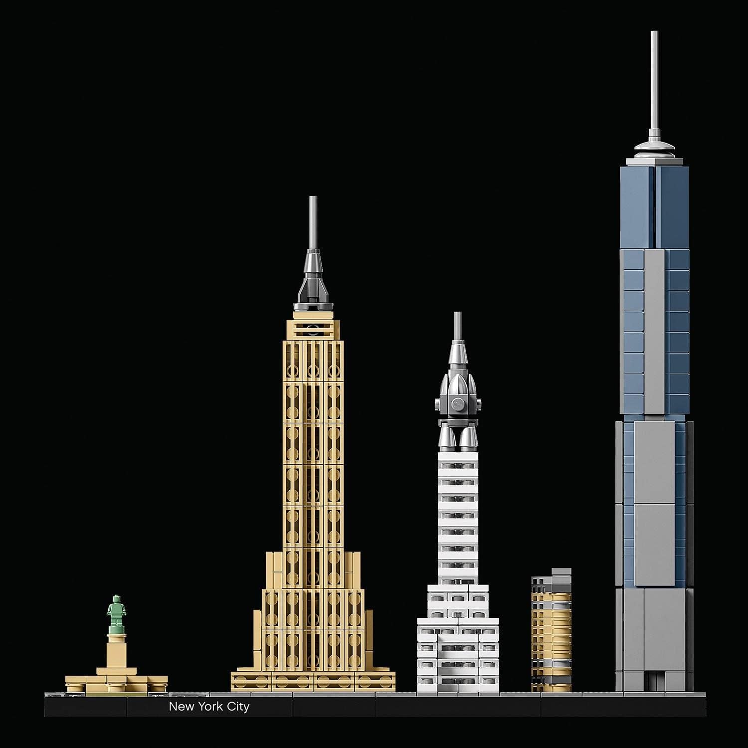 LEGO Architecture New York City Set, Kit modello Skyline con World Trade Center e Statua della Libertà, Creazioni per adulti, Decorazioni per la casa e l'ufficio, Regali per donne e uomini 21028 Set da costruzione Besuche den LEGO-Store