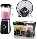 CR 4077 Robot da cucina con contenitore in vetro da 1,5 l, frullatore, mixer ad alta efficienza, mahlung, Eis-Zerkleinerung, Pulsfunktion, Edelstahlklingen, 2 Geschwindigkeiten, 1000W, Nero/Argento Kitchen Naty Shop