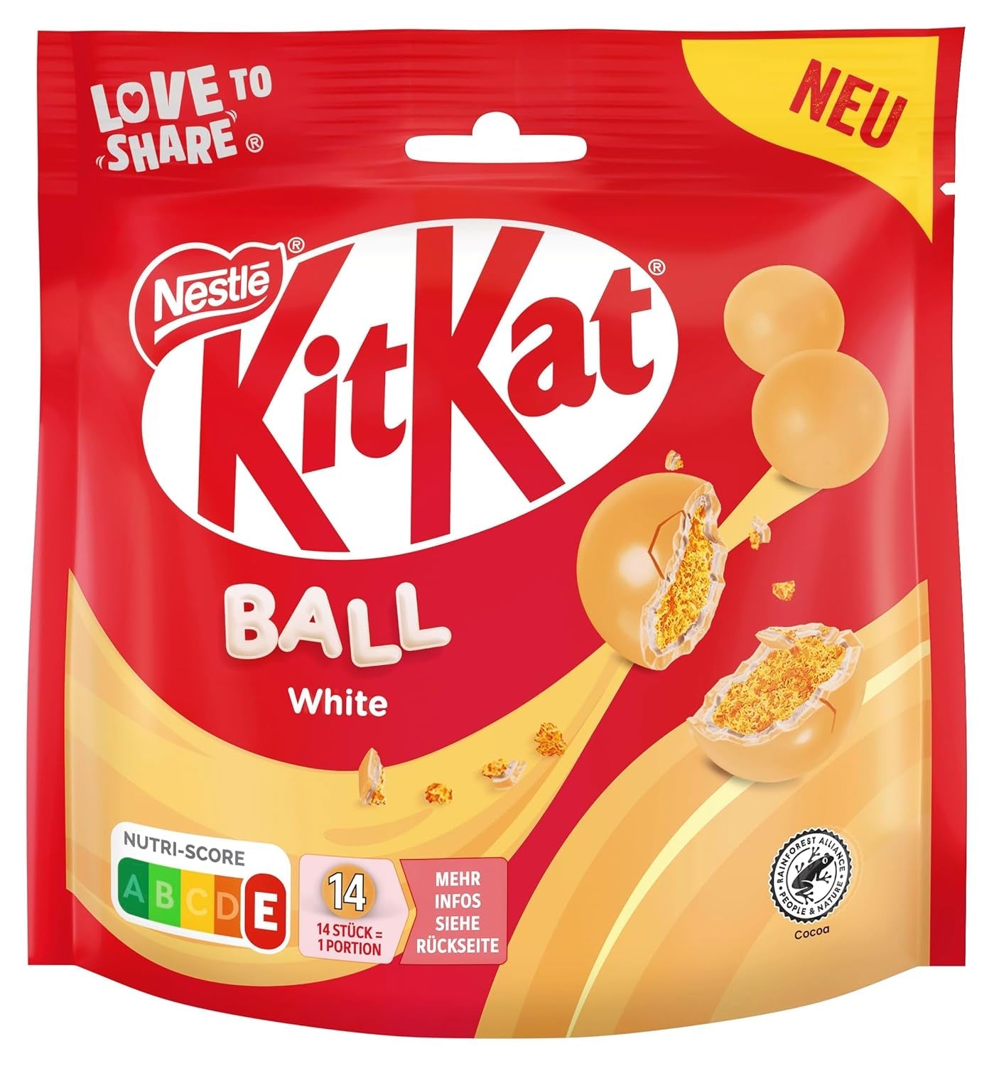 Confezione di palline Nestlé al latte, bianche, caramello Lion (3 x 130g)