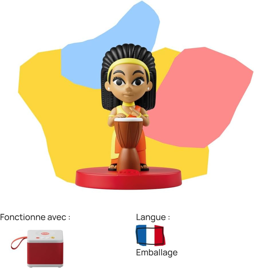 Figura sonora - Musica africana: carattere sonoro per narratori, incl. 1x figura sonora, istruzioni per l'uso, adatto a Little Kid, Kid, dimensioni: 5x5x6,5 cm Baby Toys Naty Shop