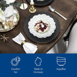 Villeroy & Boch Toy's Delight Royal Classic Servizio Piatti 12 Pezzi, Lavabile in Lavastoviglie e Utilizzabile nel Microonde, Bianco, Piatti, Servizio Piatti per 4 Persone, Stoviglie di Natale, Giocattoli, Porcellana Premium