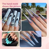 Set di 288 forme per unghie doppie, set per nail art a doppia forma, 12 forme per estensione unghie, forme per unghie in gel, adatte per principianti e manicure