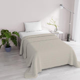Trapunta estiva Raso Righe, poliestere, panna, 260X250 Cm Piumini e Trapunte Naty Shop Tortora 170X250 Cm